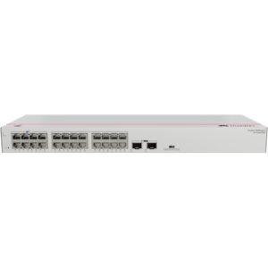 华为坤灵eKitEngine S110-24T2SR交换机(24个10/100/1000BASE-T以太网端口,2个千兆SFP,内置交流供电,无风扇)