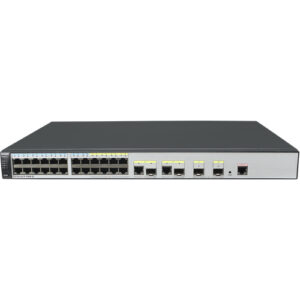 华为CloudEngine S2720-28TP-PWR-EI交换机(16个10/100Base-TX端口,8个10/100/1000Base-T端口,4个千兆SFP,2个复用的10/100/1000Base-T Combo,PoE+,370W PoE交流供电)