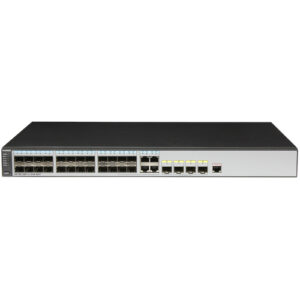 华为S5700-28P-LI-24S-BAT交换机(28个千兆SFP,4个复用的10/100/1000Base-T以太网端口Combo,1个电池槽位,交流供电)