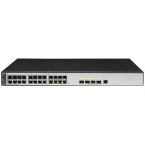 华为S5700-28P-LI-BAT交换机(24个10/100/1000Base-T以太网端口,4个千兆SFP,1个电池槽位,交流供电)