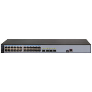 华为S5700-28P-LI-DC交换机(24个10/100/1000Base-T以太网端口,4个千兆SFP,直流供电)