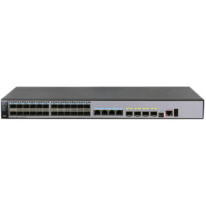 华为S5700-28X-LI-24S-DC交换机(24个千兆SFP,4个复用的10/100/1000Base-T以太网端口Combo,4个万兆SFP+,直流供电)