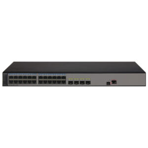 华为S5700-28X-LI-DC交换机(24个10/100/1000Base-T以太网端口,4个万兆SFP+,直流供电)
