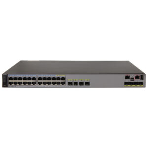 华为S5710-28C-EI交换机(24个10/100/1000Base-T以太网端口,4个复用的千兆Combo SFP,4个万兆SFP+,双子卡槽位,不含电源)