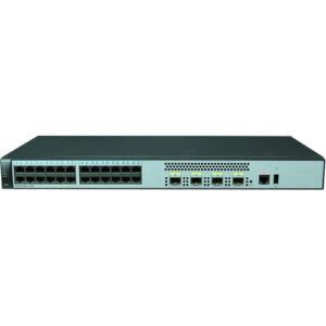 华为S5720-28X-LI-DC交换机(24个10/100/1000Base-T以太网端口,4个万兆SFP+,直流供电)