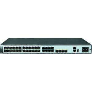 华为S5720-28X-SI-24S-AC交换机(24个千兆SFP,8个复用的千兆10/100/1000Base-T以太网端口Combo,4个万兆SFP+,交流供电,前维护)