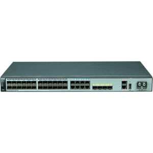 华为S5720-28X-SI-24S-DC交换机(24个千兆SFP,8个复用的千兆10/100/1000Base-T以太网端口Combo,4个万兆SFP+,直流供电,前维护)