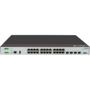 华为S5720I-28X-PWH-SI-AC交换机(24个10/100/1000BASE-T以太网端口,4个万兆SFP+,8 PoE++,16 PoE+,740W PoE供电,内置双交流电源)S5720I-SI系列宽温智能回传一体机