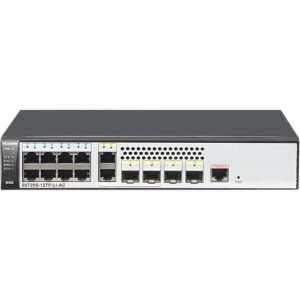 华为S5720S-12TP-LI-AC交换机(8个10/100/1000Base-T以太网端口,4个千兆SFP,2个复用的10/100/1000Base-T以太网端口Combo,交流供电)