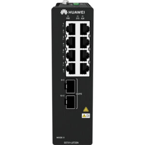 华为CloudEngine S5731I-L8T2SN 华为工业交换机(8个10/100/1000BASE-T以太网端口,2个千兆SFP,DIN导轨安装,单路9.6-60V DC供电,自然散热)