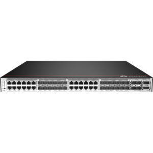 华为CloudEngine S5732-H48XUM2CC光电混合交换机(24个100M/1/2.5/5/10GBase-T以太网端口,24个万兆SFP+,4个25GE SFP28,2个40GE/100GE QSFP28,单子卡槽位,PoE++,不含电源)