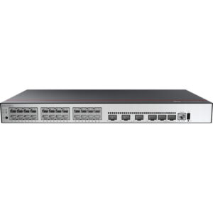 华为CloudEngine S5735E-L24T4XE-A-V2华为教育医疗交换机，华为教医增强专款交换机(24个10/100/1000BASE-T以太网端口,4个万兆SFP+,2个12GE堆叠口,交流供电)
