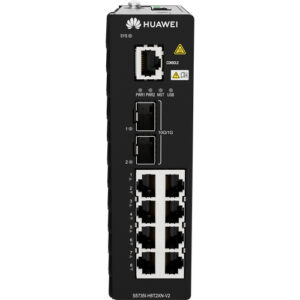 华为CloudEngine S5735I-H8T2XN-V2华为DIN款工业宽温交换机(8个10/100/1000BASE-T以太网端口,2个万兆SFP+,DIN导轨安装,双路冗余9.6-60V DC供电,自然散热,1588,不含电源)
