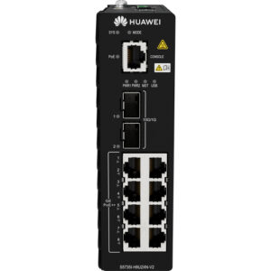 华为CloudEngine S5735I-H8U2XN-V2华为DIN款工业宽温交换机(8个10/100/1000BASE-T以太网端口,PoE++,2个万兆SFP+,DIN导轨安装,双路冗余54-57V DC供电,自然散热,1588,不含电源)