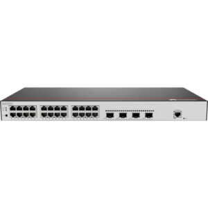 华为CloudEngine S5735R-L24T4S-A-V2交换机(24个10/100/1000BASE-T以太网端口,4个千兆SFP,内置交流供电)