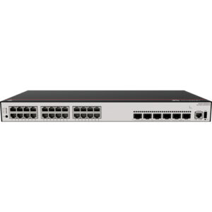 华为坤灵eKitEngine S5735S-L24P4XE-A3交换机(24个10/100/1000BASE-T以太网端口(400W PoE+),4个万兆SFP+,2个10GE堆叠口,内置交流供电)