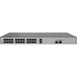 华为CloudEngine S5751-L24P2PN2X-RUA远端模块交换机(24个10/100/1000BASE-T以太网端口(其中22个支持PoE+),2个10/100/1000/2.5GBASE-T以太网端口(PoE+),2个万兆SFP+,400W PoE,内置交流供电)