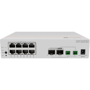 华为CloudEngine S5751-L8P2HJ-RUA远端模块交换机(8个10/100/1000BASE-T以太网端口(PoE+),2个光电混合2.5G SFP,光电混合受电,无风扇)