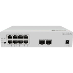 华为CloudEngine S5751R-L8P2J-QA交换机(8个10/100/1000BASE-T以太网端口(PoE+),2个2.5G SFP,128W PoE,含1个220V交流适配器,无风扇)