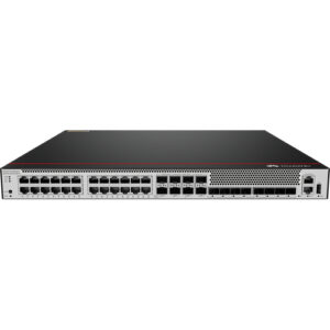 华为CloudEngine S5755-S24T8J8YZ交换机(24个10/100/1000BASE-T以太网端口,8个2.5GE SFP以太网光接口(可切换为2个万兆SFP+),8个25GE SFP28,支持子卡槽位,不含电源)